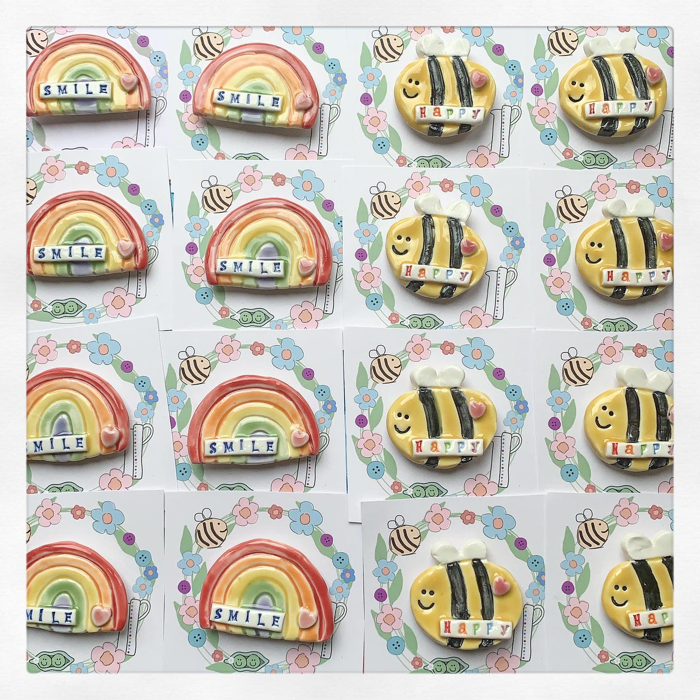 BEE AND RAINBOW MAGNETS